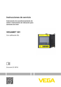 Instrucciones de servicio VEGAMET 391