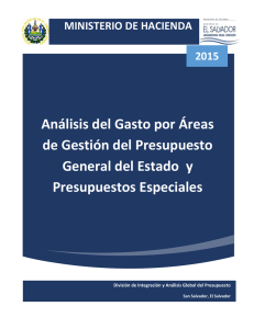 Análisis del Gasto por Áreas de Gestión del Presupuesto General