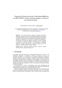 Programa de Formación docente en Estrategias Didácticas con TIC