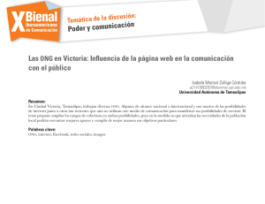 Poder y comunicación Las ONG en Victoria: Influencia de la página