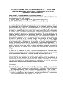 Cuantificación relativa del levantamiento de la cordillera costera