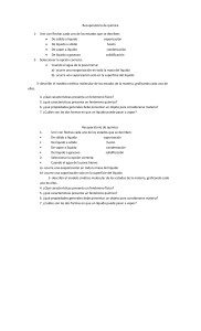 Examen Recuperatorio de Química: Estados y Propiedades