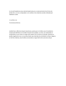 Crisis del Feudalismo: Causas y Relaciones Sociales