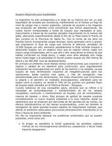 Desarrollo Sustentable en Argentina: Hidrovía y Puertos