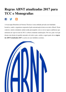Regras ABNT 2017 para TCC e Monografias