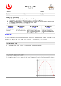 Tarea de Cálculo 1: Lanzamiento Vertical