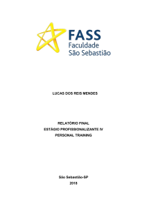 Relatório de Estágio em Personal Training: Lucas dos Reis Mendes