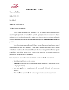 Escalas de Medición en Bioestadística: Teoría y Ejemplos