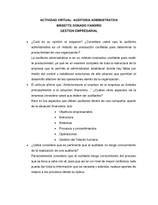 Auditoría Administrativa: Evaluación y Productividad