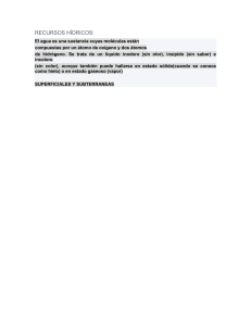 RECURSOS HÍDRICOS