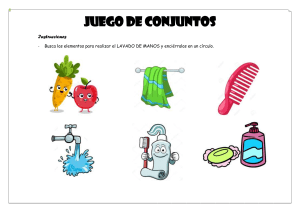 Juego de Conjuntos: Lavado de Manos y Alimentos Saludables