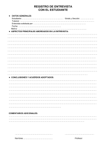 Registro de Entrevista Estudiantil