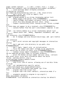 Python Command-Line Options & Environment Variables