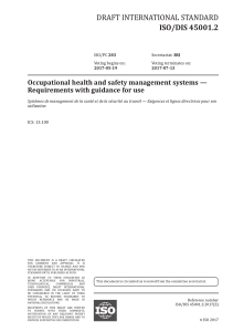 ISO 45001.2: Occupational Health & Safety Standard Draft