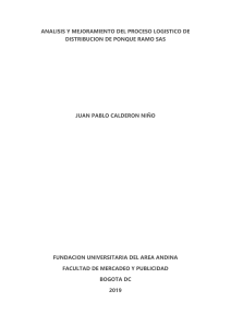 Análisis Logístico de Distribución Ponque Ramo SAS