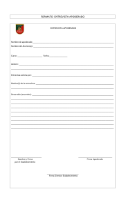 Formulario de Entrevista Apoderado - Plantilla Escolar