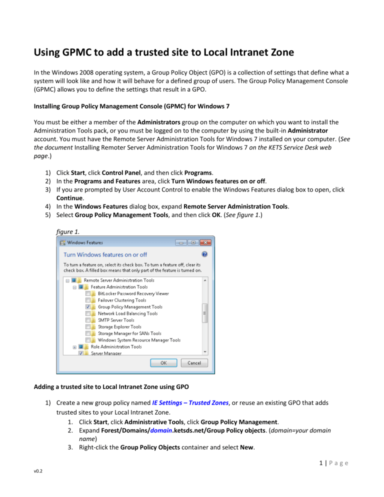 Using GPMC to add trusted site to Zone v02