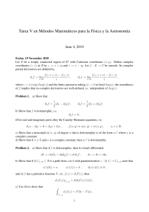 Complex Analysis Homework: Physics & Astronomy