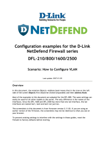 D-Link NetDefend Firewall VLAN Configuration Example