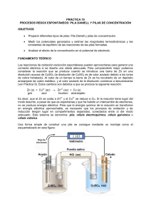 Pila Daniell y Pilas de Concentración: Práctica de Laboratorio