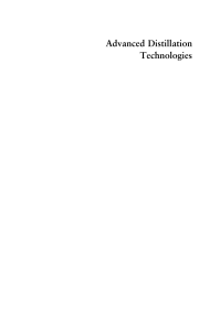 Advanced Distillation Technologies: Design & Control