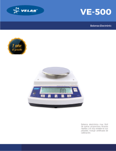 VE-500 Balanza Electrónica: Especificaciones y Garantía