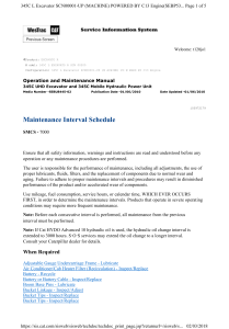 345C Excavator Maintenance Manual | Service Schedule