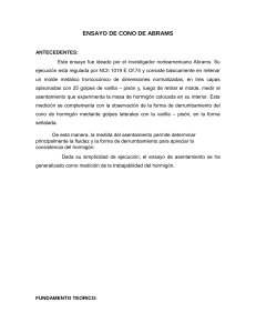 Ensayo de Cono de Abrams: Procedimiento y Resultados