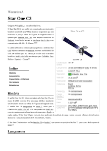Star One C3: Satélite de Comunicação Geoestacionário Brasileiro