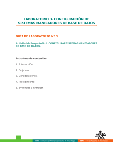 Configuración de Sistemas Manejadores de Base de Datos - Laboratorio