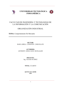 Comportamiento de Mercados: Caso Manicho