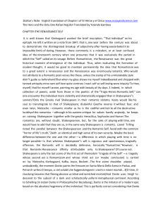 The Renaissance Self: Argullol's Essay on Individuality