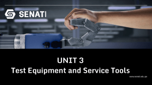 Test Equipment & Service Tools Presentation