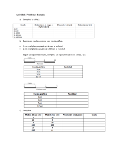 Problemas de Escalas: Ejercicios de Matemáticas