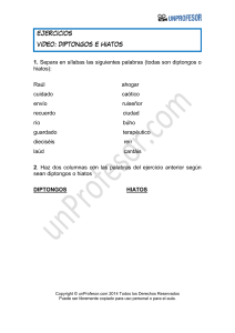 ejercicio reconocer los diptongos e hiatos 63