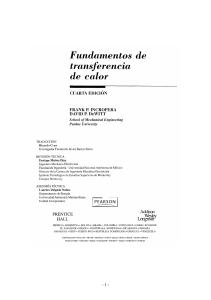 Fundamentos de Transferencia de Calor, Cuarta Edición