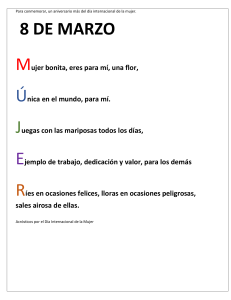 Poema Acróstico Día Internacional de la Mujer