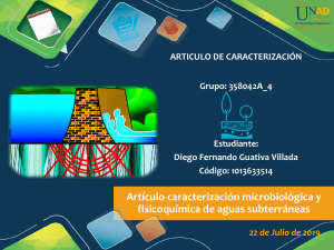 Caracterización de Aguas Subterráneas en Cesar, Colombia