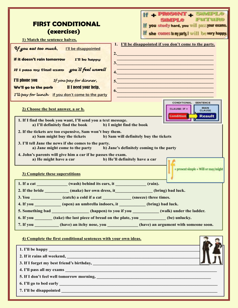 first conditional exercises grammar drills grammar guides tests 83849