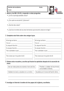 Hoja de Trabajo: Solidaridad y Valores Cristianos