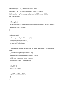 Arduino FSR LED Control Code