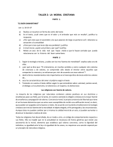 Moral Cristiana: Taller del Buen Samaritano