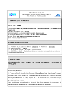 Pós-Graduação em Espanhol, Literatura e Tradução - UFRN