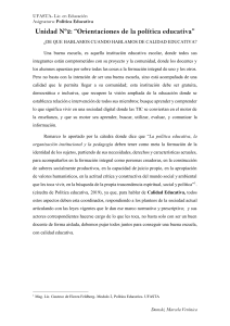 Calidad Educativa: Orientaciones de la Política Educativa