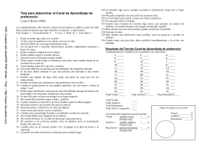Test Canal Aprendizaje Preferente Lynn O'Brien