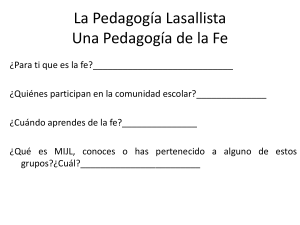 Pedagogía Lasallista: Fe y Comunidad Escolar
