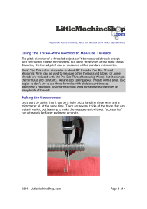 Three-Wire Thread Measurement Guide