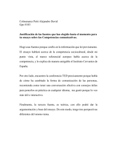 Ensayo sobre Competencias Comunicativas y Fuentes