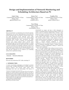 P4 Network Monitoring & Scheduling Architecture
