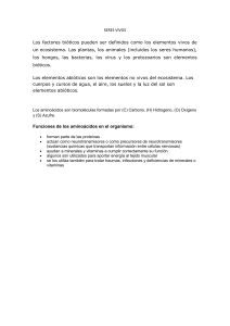 Seres Vivos: Factores Bióticos, Abióticos y Aminoácidos